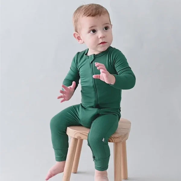 Baby Romper Jumpsuit Solid Long-Sleeve - Image 3